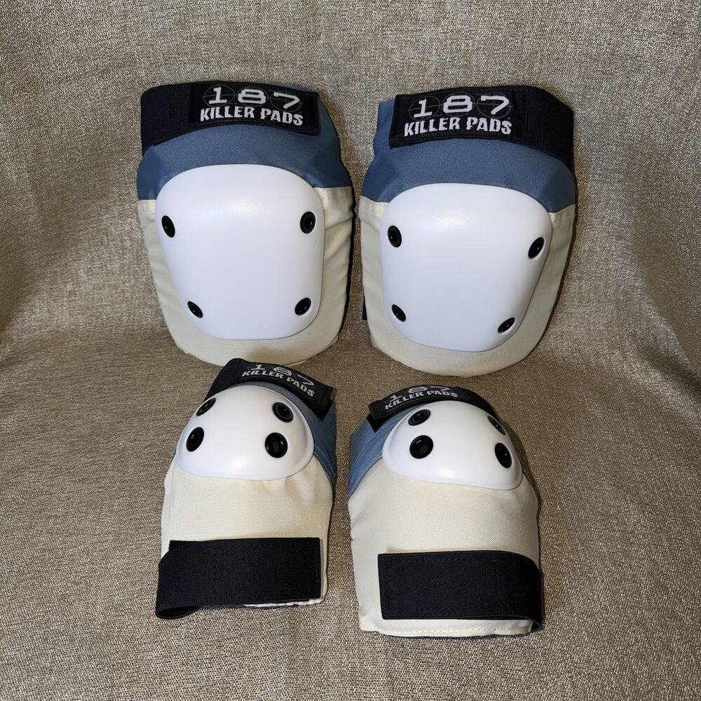 187 KILLER PADS Knee Pads, Elbow Pads Combo Pack, Stone Large/X-Large